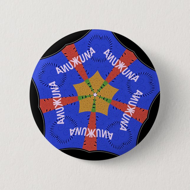 Tribal African Design: Hakuna Matata 2 Inch Round Button (Front)
