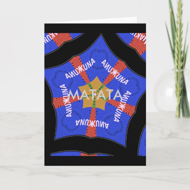 Tribal African Design: Hakuna Matata Card (Front)