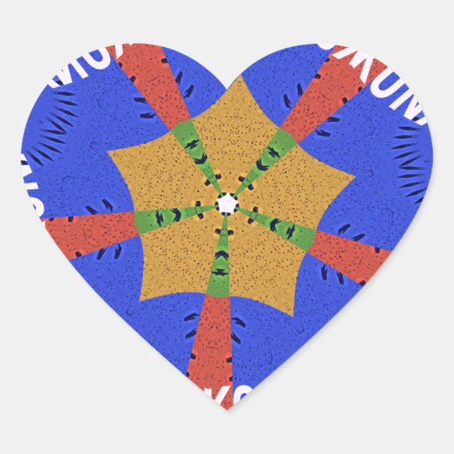 Tribal African Design: Hakuna Matata Heart Sticker (Front)