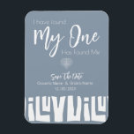 Tribal African Dusty Blue Wedding Save The Date Magnet<br><div class="desc">Tribal African Wedding</div>