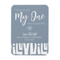 Tribal African Dusty Blue Wedding Save The Date