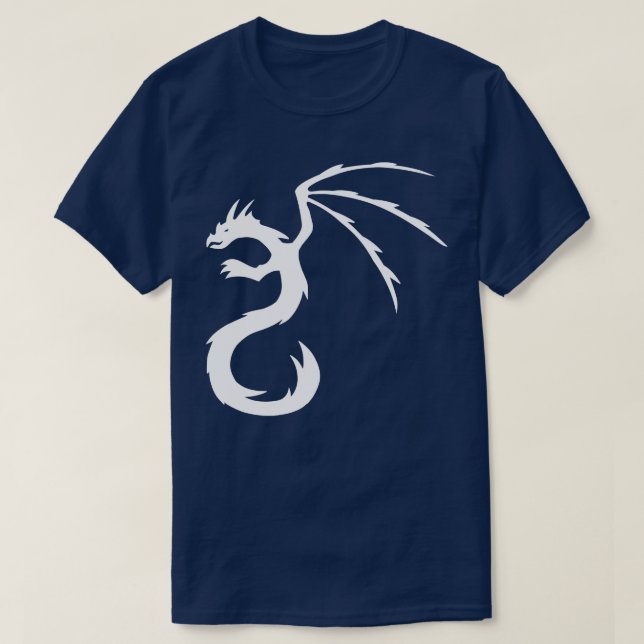 Tribal ailé Dragon Tatouage blanc TShirt (Design devant)