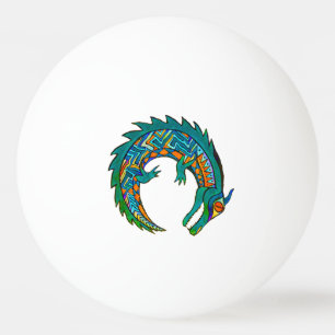 Tribal Alligator Art Ping Pong Ball