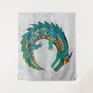 Tribal Alligator Art Tapestry