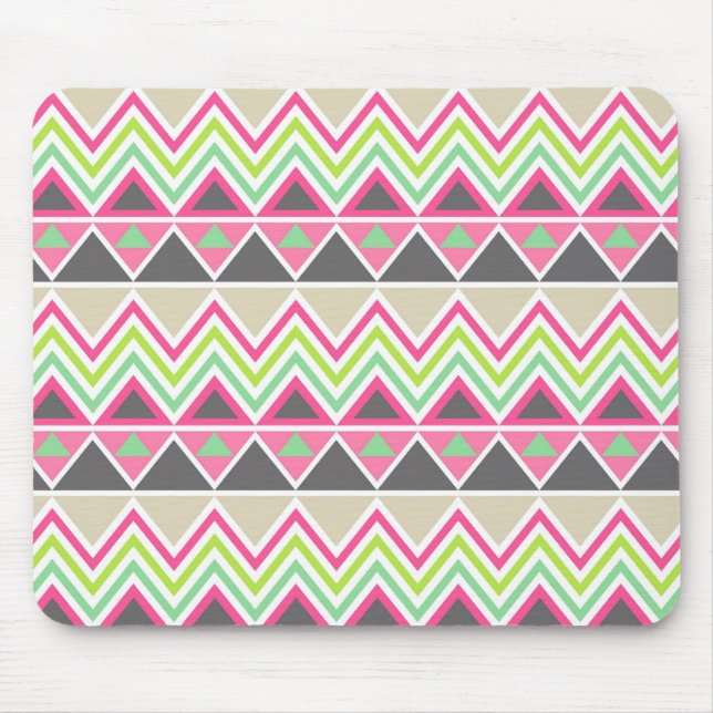 Tribal andes aztec chevron zigzag triangle zig zag mouse pad (Front)
