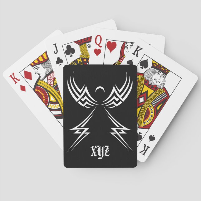 Tribal Angel custom colour playing cards (Back)
