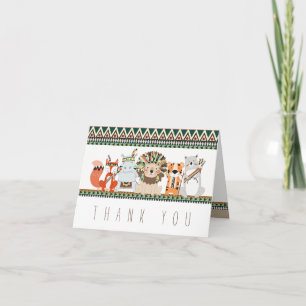 Tribal Animal Thank You Cards