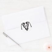 tribal-ant_black classic round sticker (Envelope)