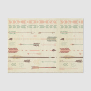 Tribal arrow native pattern vintage trendy modern tissue paper