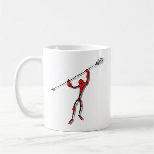 Tribal Arrow Spear Figure red Coffee Mug