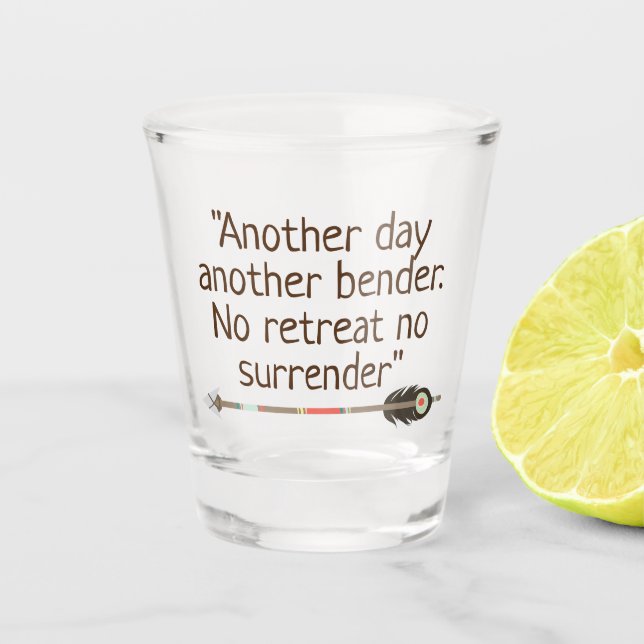 Tribal Arrow Toast Shot Glass (Front)