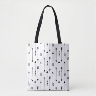 Tribal arrows on white background. Seamless patter Tote Bag