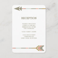 TRIBAL ARROWS | RUSTIC WEDDING RECEPTION INVITE