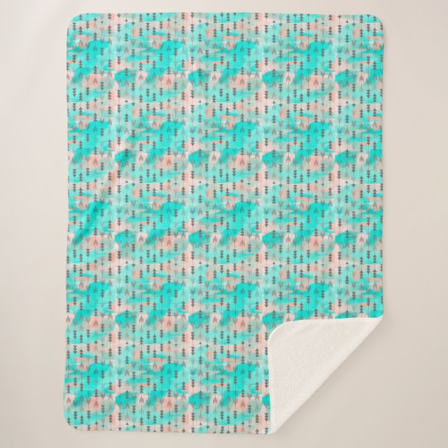 Tribal Arrows Sherpa Blanket (Front)