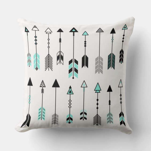 Tribal Arrows Throw Pillow (Front)