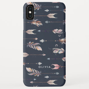 Tribal arrows with feathers pattern iPhone XS max case