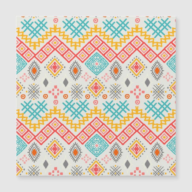 Tribal art: boho geometric print. (Front)