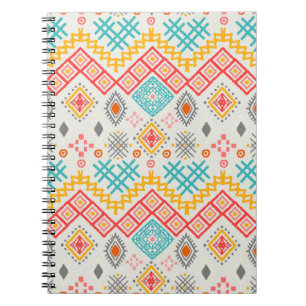 Tribal art: boho geometric print. notebook