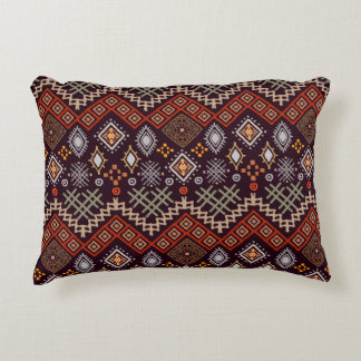 Tribal art boho seamless pattern accent pillow