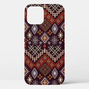 Tribal art boho seamless pattern iPhone 12 case
