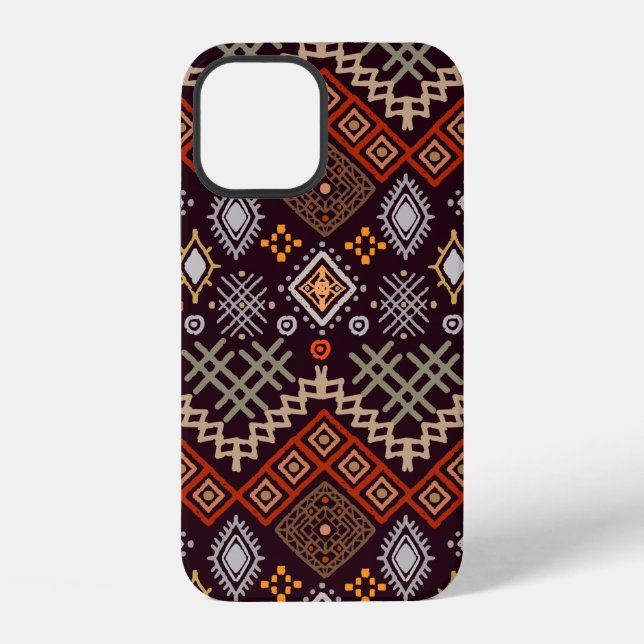 Tribal art boho seamless pattern iPhone case (Back)