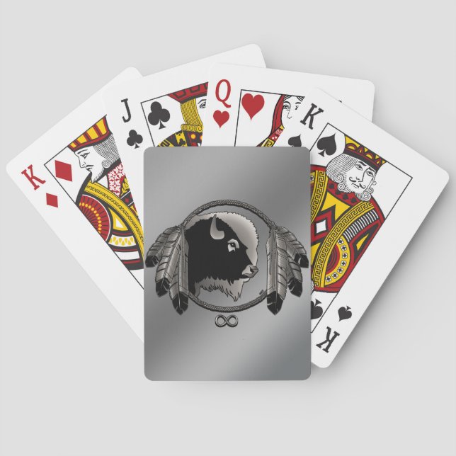 Tribal Art Cards Personalized Metis Playing Cards (Back)