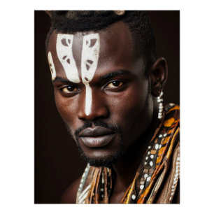 Tribal Art for an African Man Poster