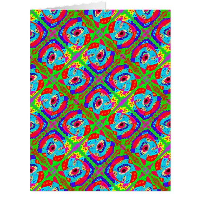 Tribal art inspired design Aboriginal Card (Front)