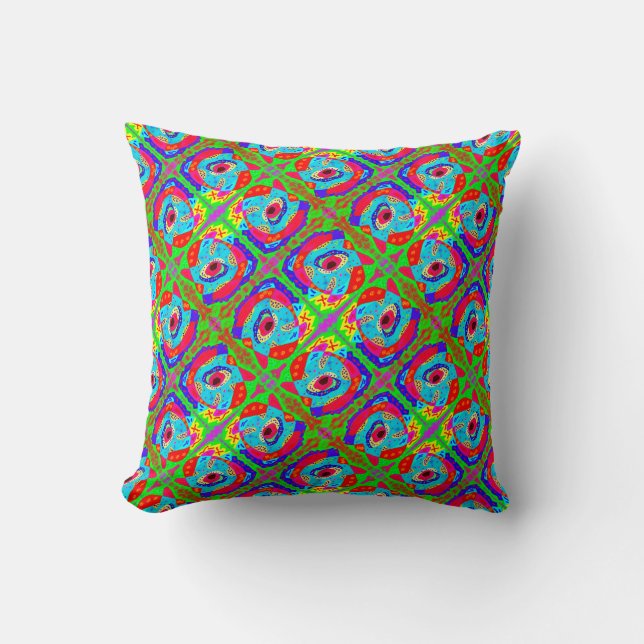Tribal art inspired design Aboriginal      Throw Pillow (Front)
