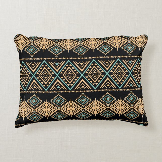 Tribal art pattern. Ethnic geometric print. Aztec  Accent Pillow (Front)