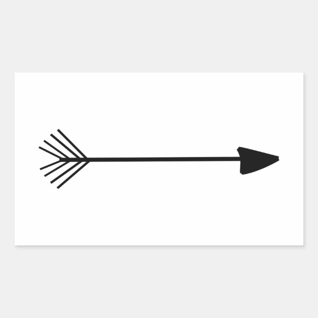 Tribal Art Single Black Arrow on Custom Background Sticker (Front)