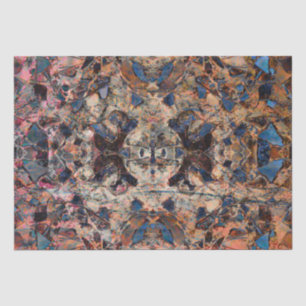 Tribal Art Vintage Brown Texture Grunge Design Tissue Paper