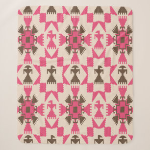 Tribal aztec abstract seamless pattern sherpa blanket