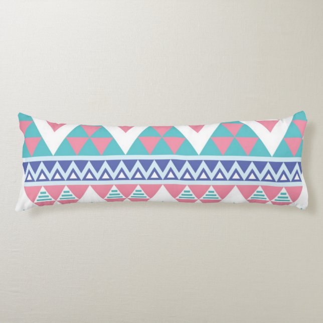 Tribal aztec colourful pattern body pillow (Front)