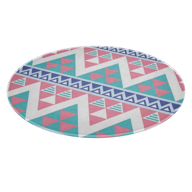 Tribal aztec colourful pattern cutting board (Corner)