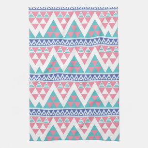 Tribal aztec colourful pattern kitchen towel