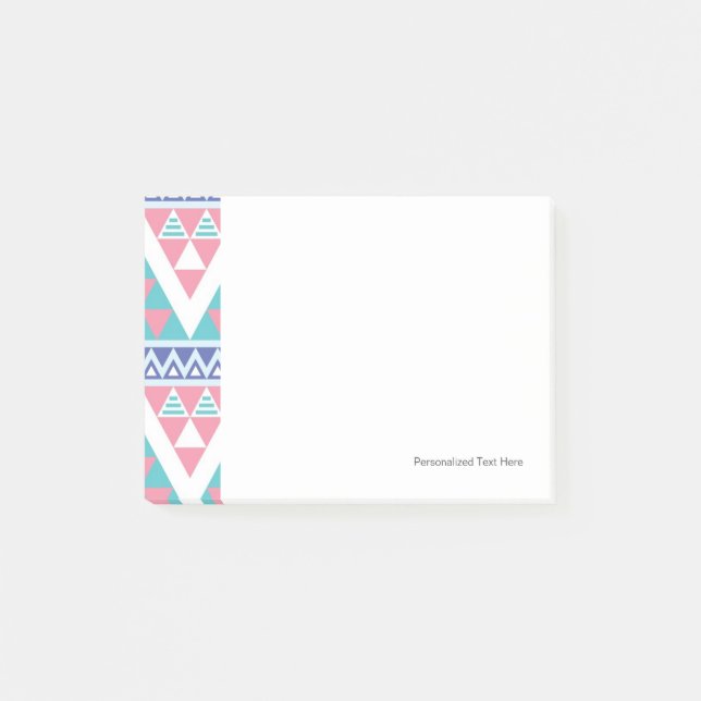 Tribal aztec colourful pattern post-it notes (Front)