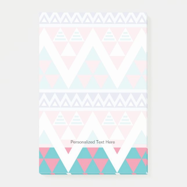 Tribal aztec colourful pattern post-it notes (Front)