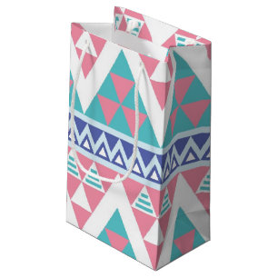 Tribal aztec colourful pattern small gift bag