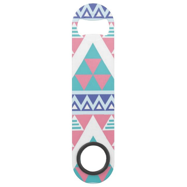 Tribal aztec colourful pattern speed bottle opener (Front)