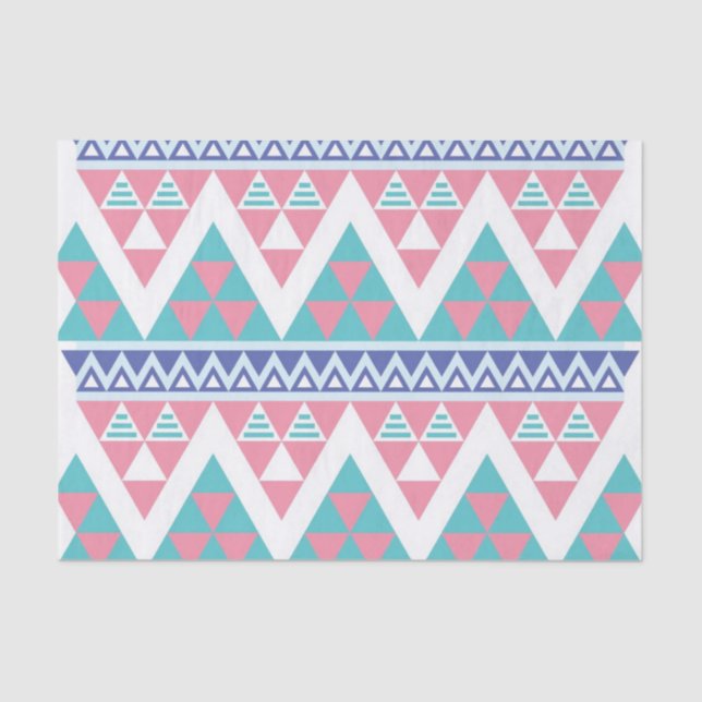 Tribal aztec colourful pattern tissue paper (Front)