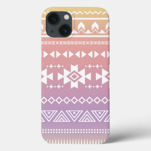 Tribal aztec ombre pattern iPhone 13 case