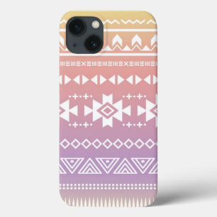 Tribal aztec ombre pattern iPhone 13 case