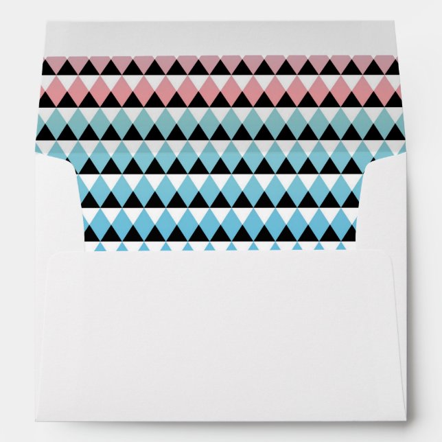 Tribal Aztec Ombre Pattern Envelopes (Back (Bottom))