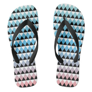 Tribal Aztec Ombre Pattern Flip Flops