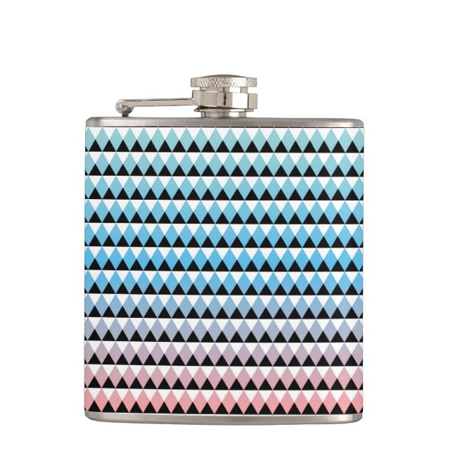 Tribal Aztec Ombre Pattern Hip Flask (Front)