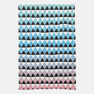 Tribal Aztec Ombre Pattern Kitchen Towel