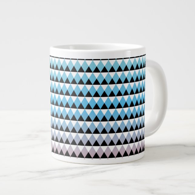 Tribal Aztec Ombre Pattern Large Coffee Mug (Front Right)