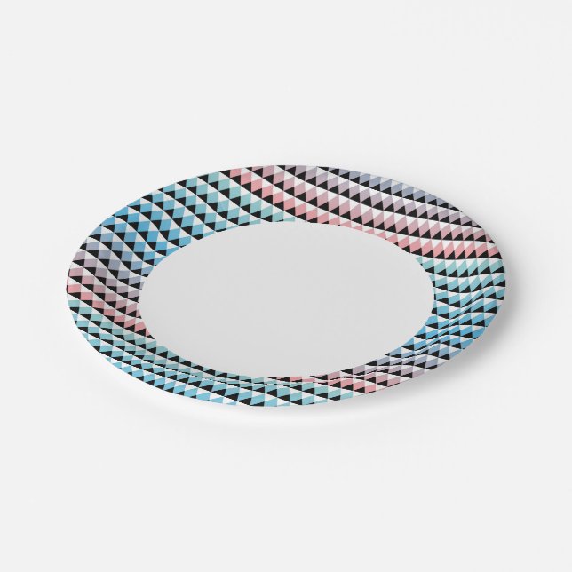 Tribal Aztec Ombre Pattern Paper Plate (Angled)