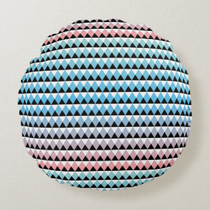 Tribal Aztec Ombre Pattern Round Pillow